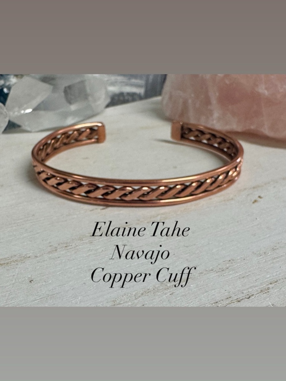 Elaine Tahe Navajo Copper Braided Cuff - Warm Copper - Adjustable
